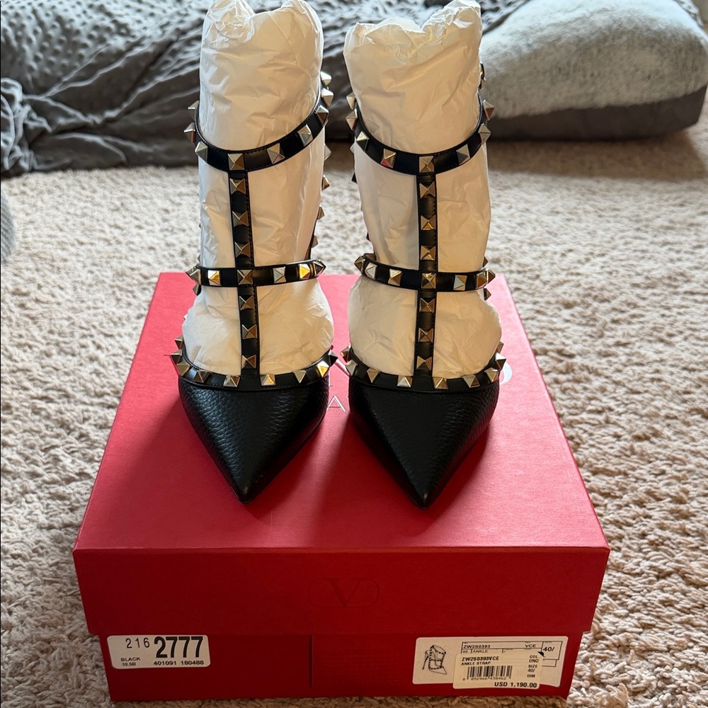 Valentino Black Studded Heels